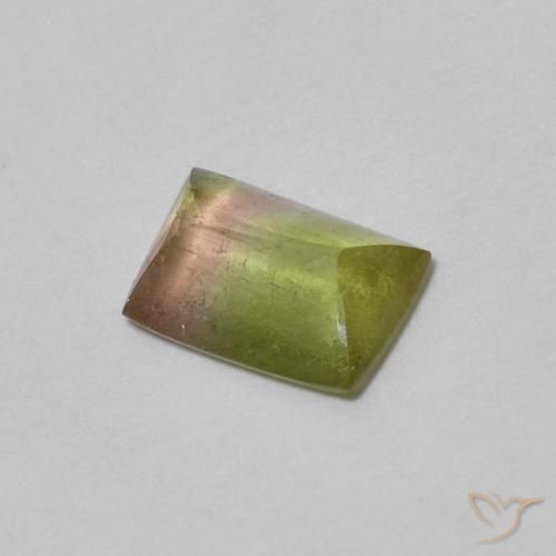 0.43ct Naturale Multicolore Tormalina, Taglio a baguette, Trasparente
