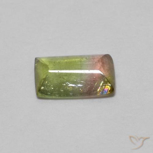 Tormalina Multicolore naturale da 0.43 ct, Taglio a baguette, Trasparente
