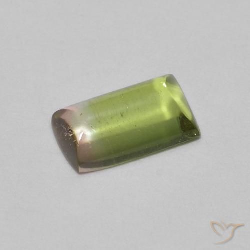 Tormalina Multicolore naturale da 0.45 ct, Taglio a baguette, Trasparente