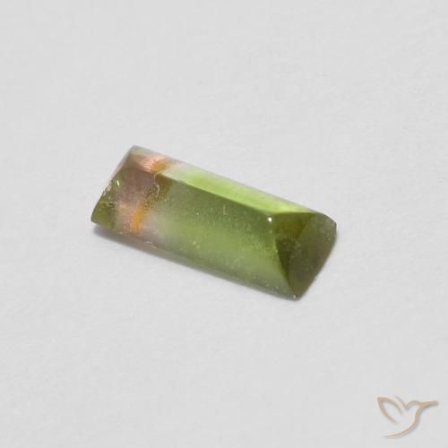 Tormalina Multicolore naturale da 0.29 ct, Taglio a baguette, Trasparente