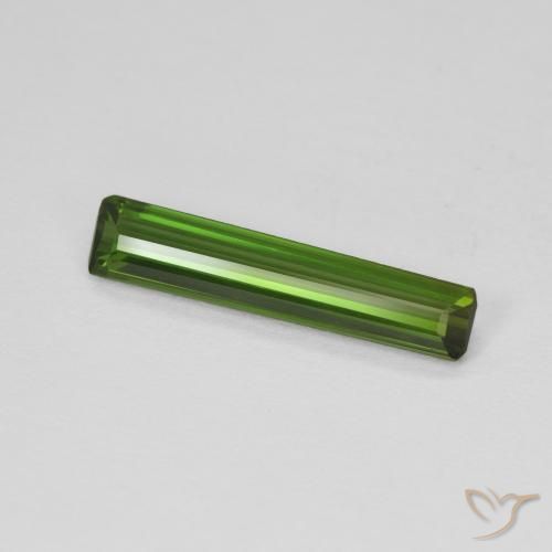 Tormalina Verde scuro naturale da 1.24 ct, Ottagonale / Taglio smeraldo, VVS-VS