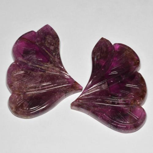 Gemme di Tormalina Medium Dark-Purple naturale da 97.36 ct, Taglio a fantasia, Traslucido
