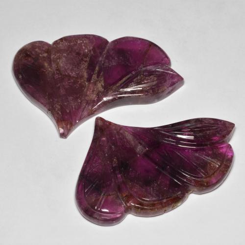 Gemme di Tormalina Medium Dark-Purple naturale da 97.36 ct, Taglio a fantasia, Traslucido