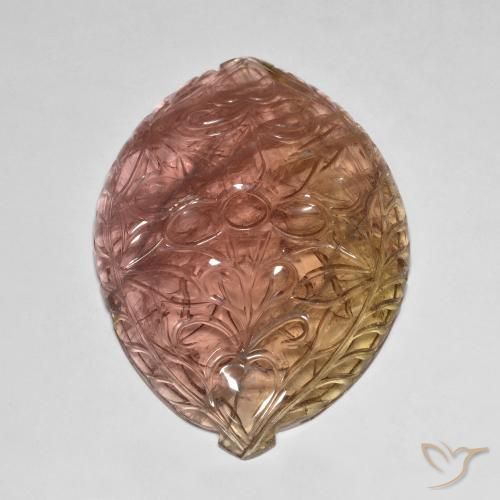 Tormalina Rosa arancio naturale da 106.71 ct, Taglio a fantasia, Trasparente