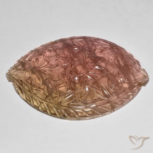Tormalina Rosa arancio naturale da 106.71 ct, Taglio a fantasia, Trasparente