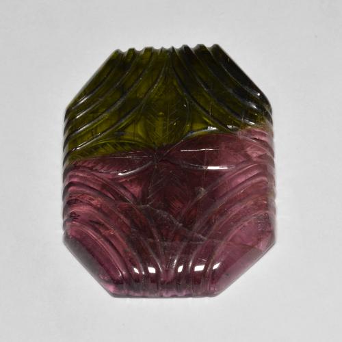 Tormalina Multicolore naturale da 46.32 ct, Ottagonale / Taglio smeraldo, Traslucido