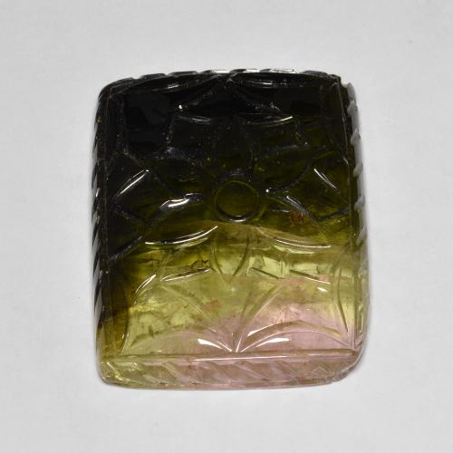 Tormalina Multicolore naturale da 63.68 ct, Taglio a fantasia, Traslucido