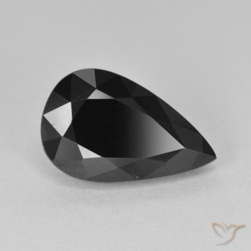 4.74ct Naturale Schorl Tormalina, Forma a pera, Opaco