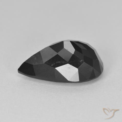 Tormalina Schorl naturale da 4.74 ct, Forma a pera, Opaco