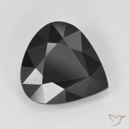 4.21ct Naturale Schorl Tormalina, Forma a pera, Opaco
