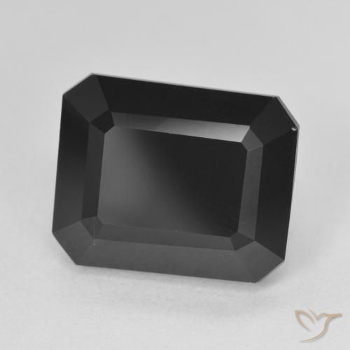 9.00ct Naturale Schorl Tormalina, Taglio smeraldo, Opaco