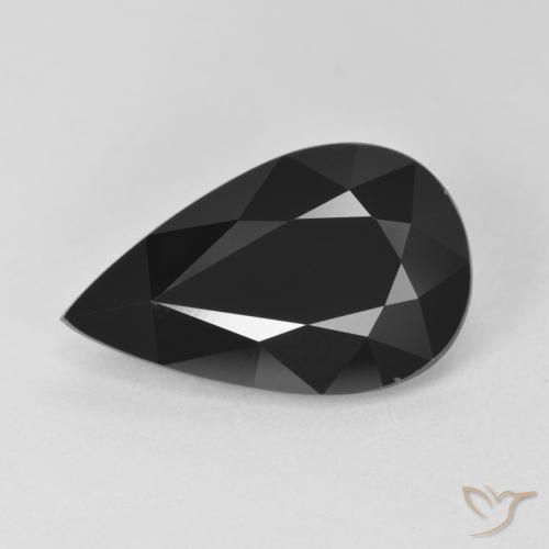 6.08ct Naturale Schorl Tormalina, Forma a pera, Opaco