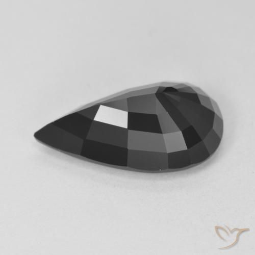 Tormalina Schorl naturale da 6.08 ct, Forma a pera, Opaco