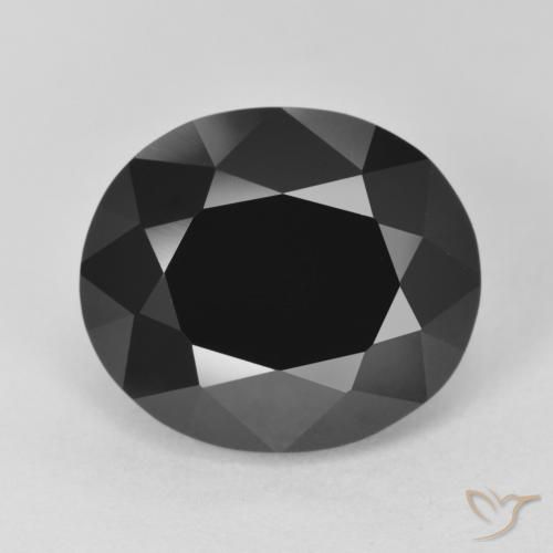 8.56ct Naturale Schorl Tormalina, Ovale, Opaco