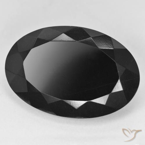 26.09ct Naturale Schorl Tormalina, Ovale, Opaco