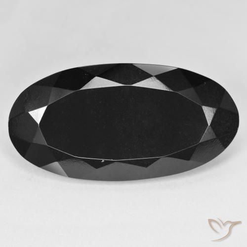 28.01ct Naturale Schorl Tormalina, Ovale, Opaco