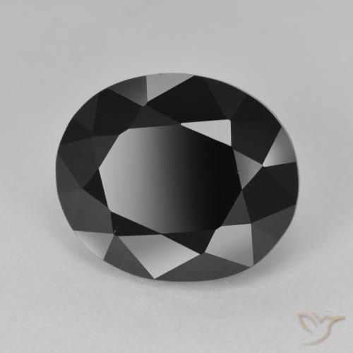 9.87ct Naturale Schorl Tormalina, Ovale, Opaco