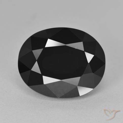 13.06ct Naturale Schorl Tormalina, Ovale, Opaco