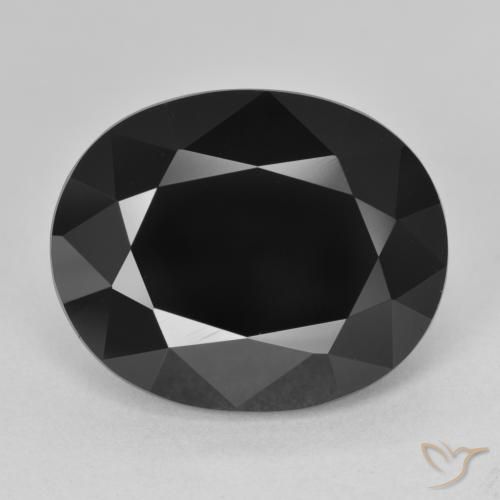 13.74ct Naturale Schorl Tormalina, Ovale, Opaco