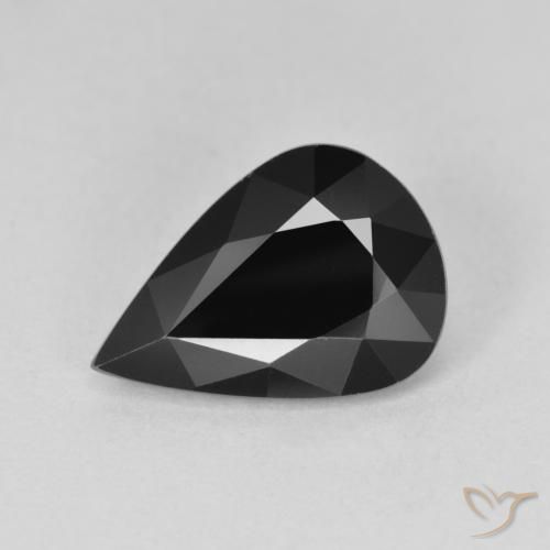 Tormalina Schorl naturale da 2.89 ct, Forma a pera, Opaco