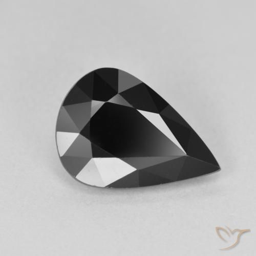 Tormalina Schorl naturale da 2.89 ct, Forma a pera, Opaco