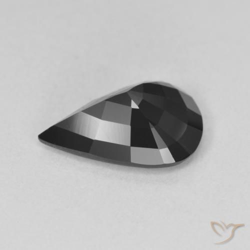 Tormalina Schorl naturale da 2.89 ct, Forma a pera, Opaco