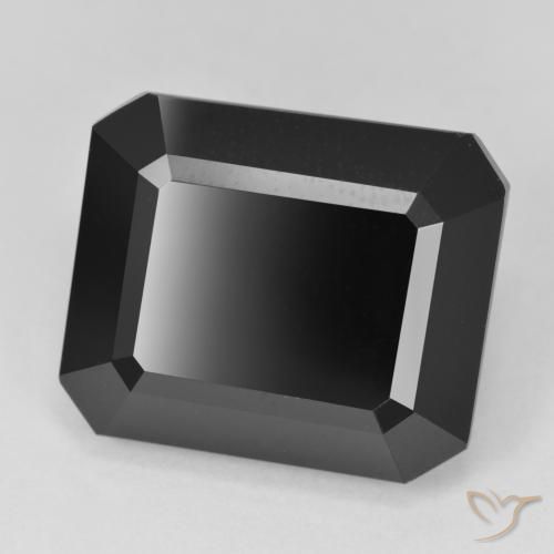 17.58ct Naturale Schorl Tormalina, Taglio smeraldo, Opaco