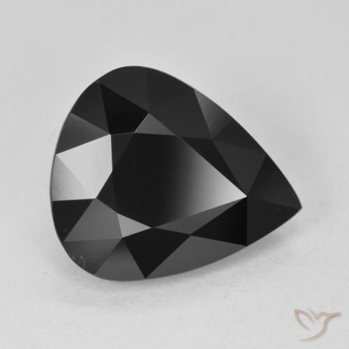 7.95ct Naturale Schorl Tormalina, Forma a pera, Opaco