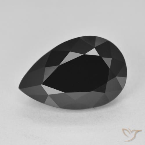 10.52ct Naturale Schorl Tormalina, Forma a pera, Opaco