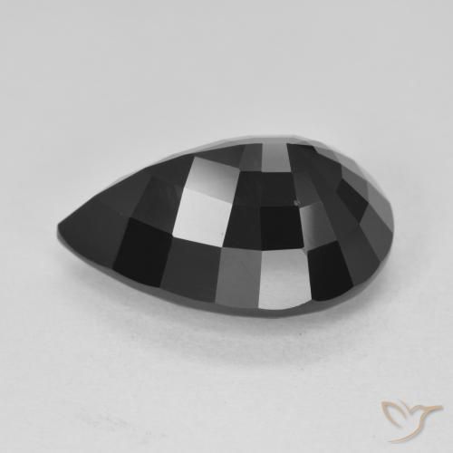 Tormalina Schorl naturale da 10.52 ct, Forma a pera, Opaco
