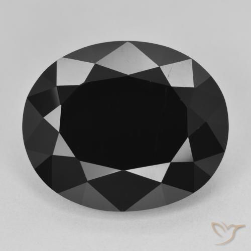 19.60ct Naturale Schorl Tormalina, Ovale, Opaco