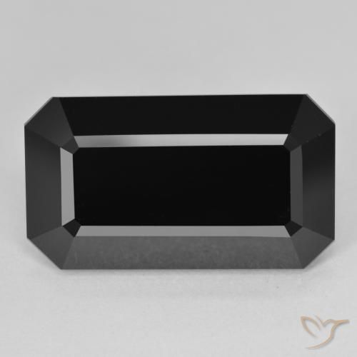 20.66ct Naturale Schorl Tormalina, Taglio smeraldo, Opaco