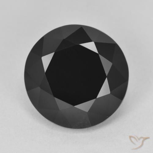 7.85ct Naturale Schorl Tormalina, Rotondo, Opaco