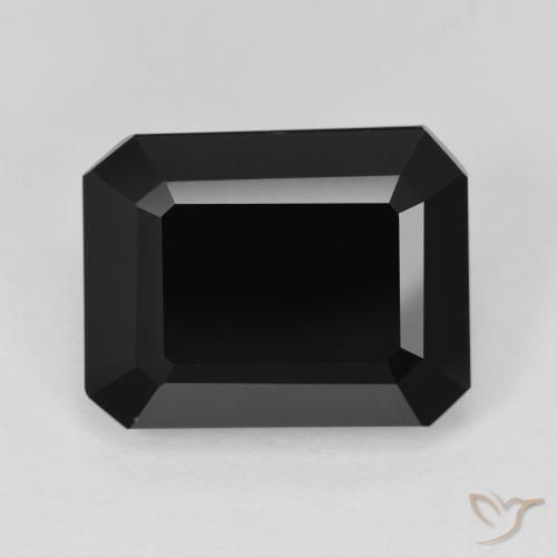 9.55ct Naturale Schorl Tormalina, Taglio smeraldo, Opaco