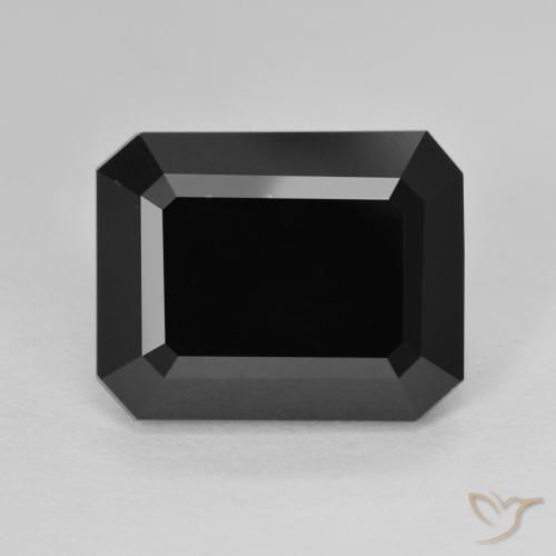 10.23ct Naturale Schorl Tormalina, Taglio smeraldo, Opaco