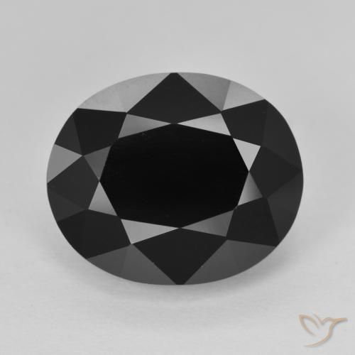 11.55ct Naturale Schorl Tormalina, Ovale, Opaco