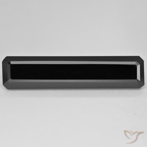 27.51ct Naturale Schorl Tormalina, Taglio smeraldo, Opaco