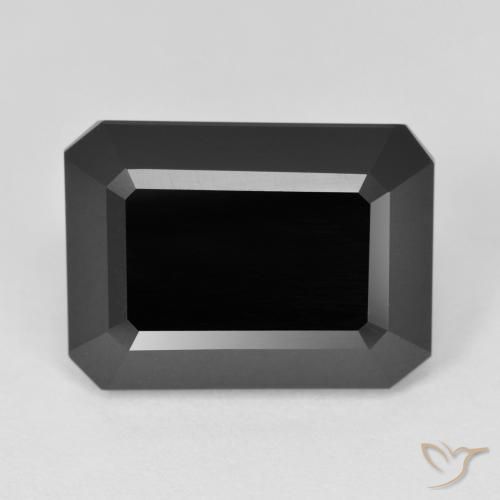 10.69ct Naturale Schorl Tormalina, Taglio smeraldo, Opaco