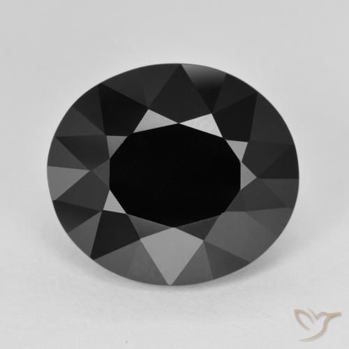 11.27ct Naturale Schorl Tormalina, Ovale, Opaco