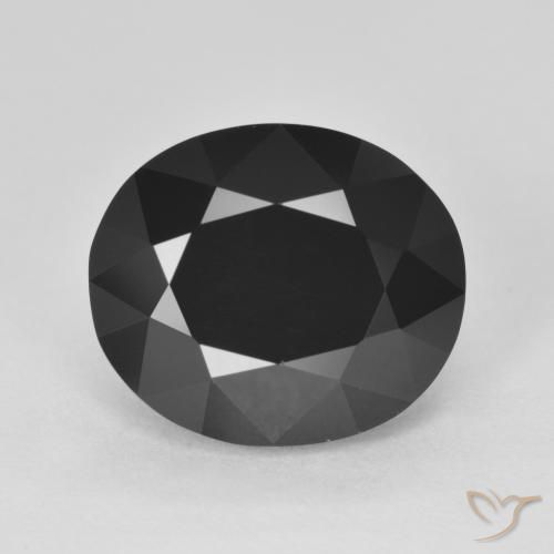 7.40ct Naturale Schorl Tormalina, Ovale, Opaco