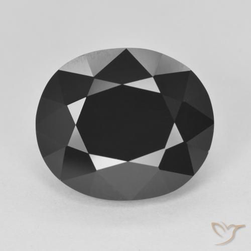 11.10ct Naturale Schorl Tormalina, Ovale, Opaco