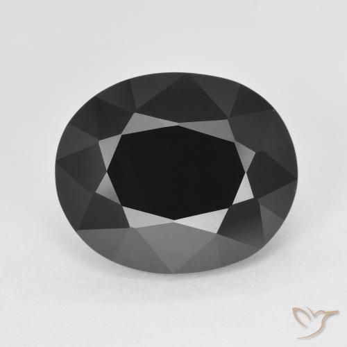 7.36ct Naturale Schorl Tormalina, Ovale, Opaco