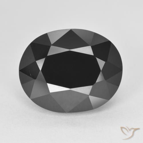 9.12ct Naturale Schorl Tormalina, Ovale, Opaco