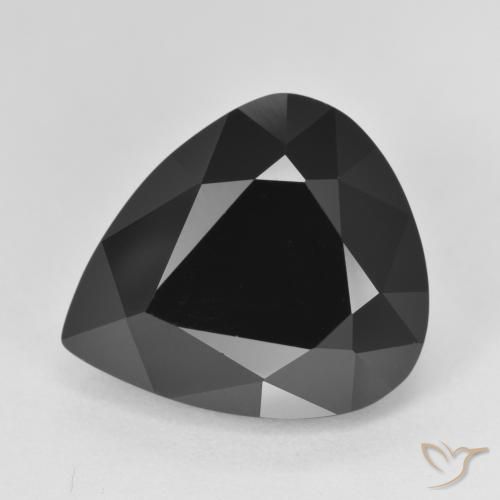 Tormalina Schorl naturale da 12.95 ct, Forma a pera, Opaco