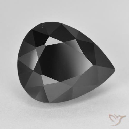 Tormalina Schorl naturale da 8.44 ct, Forma a pera, Opaco