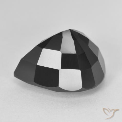 Tormalina Schorl naturale da 8.44 ct, Forma a pera, Opaco