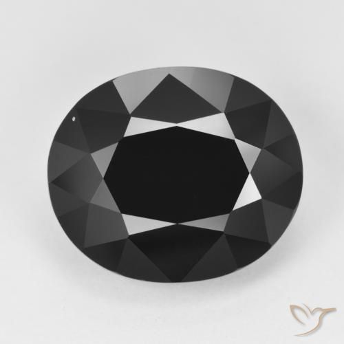 12.70ct Naturale Schorl Tormalina, Ovale, Opaco