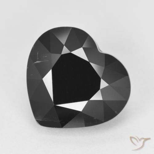6.20ct Naturale Schorl Tormalina, Cuore, Opaco