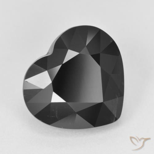 Tormalina Schorl naturale da 6.20 ct, Cuore, Opaco