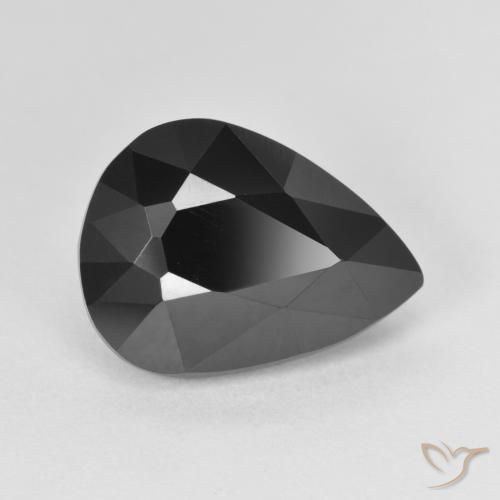 Tormalina Schorl naturale da 6.14 ct, Forma a pera, Opaco
